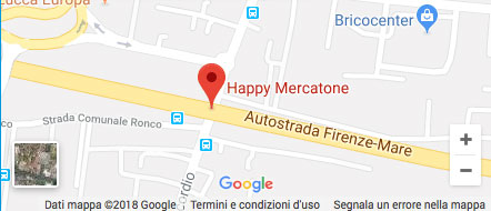Cartina del negozio Happy Mercatone di Lucca